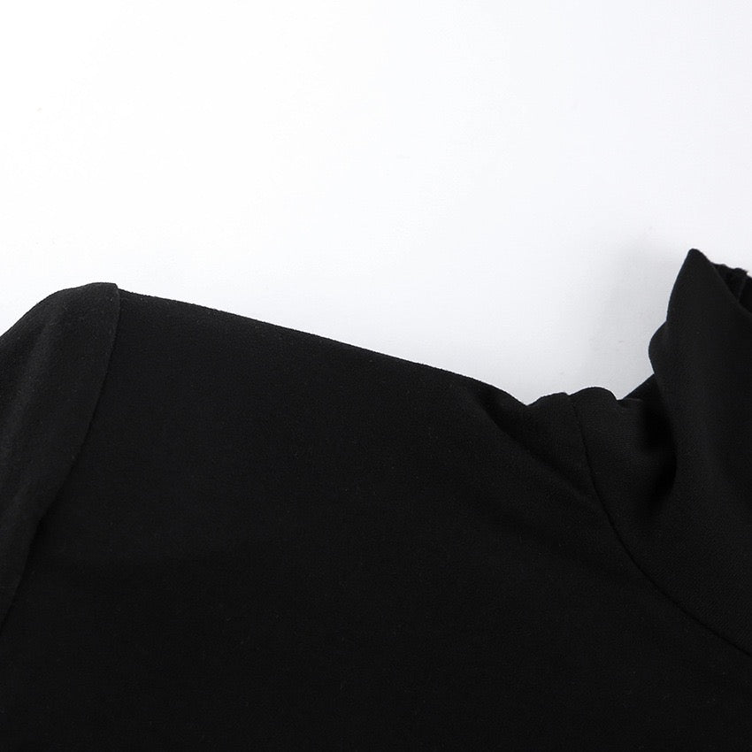 Maxi dress with turtleneck and open back - TITI