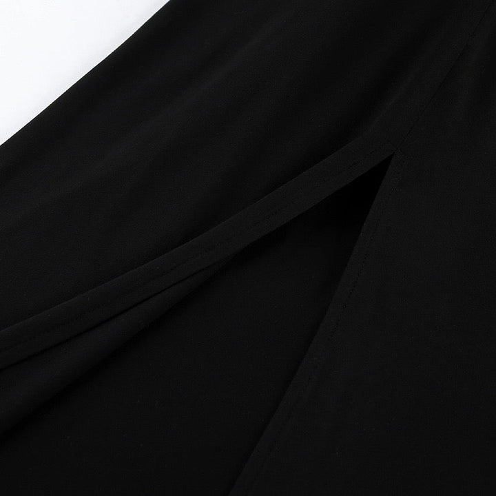 Maxi dress with turtleneck and open back - TITI