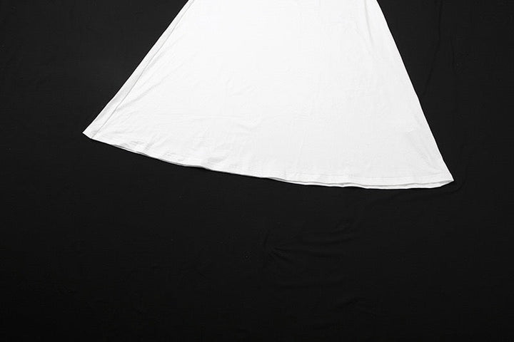 Maxi dress with gathers, pleats design, and open back - ANAEL