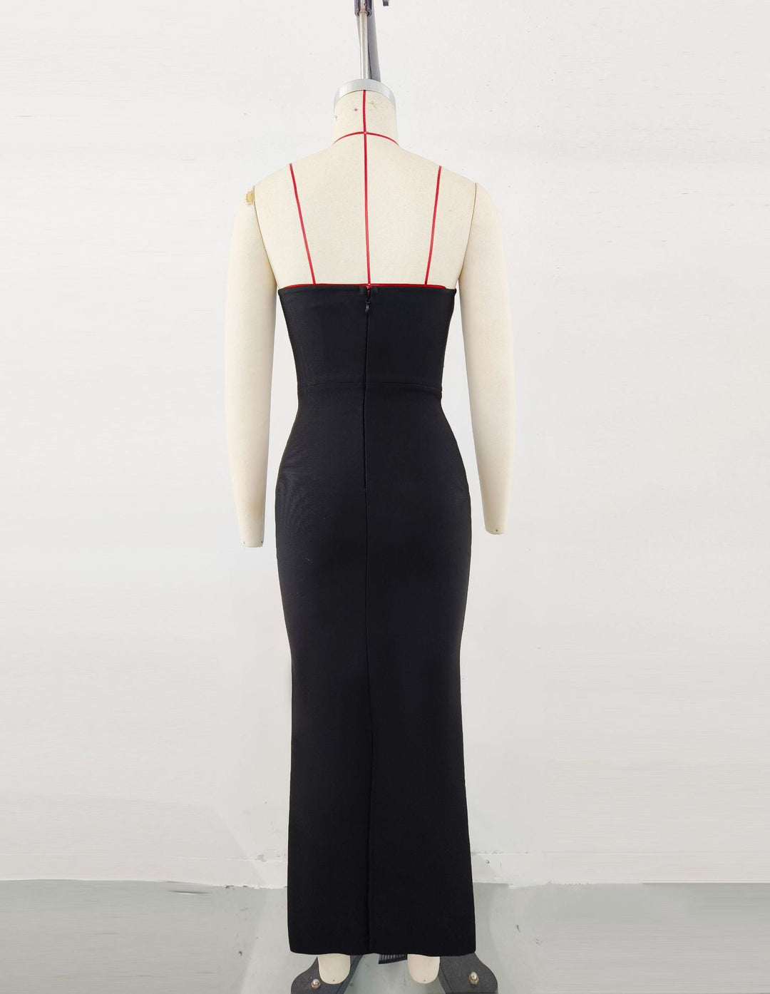 Strapless maxi dress with shaping fabric and sparkling sequins design - Alori