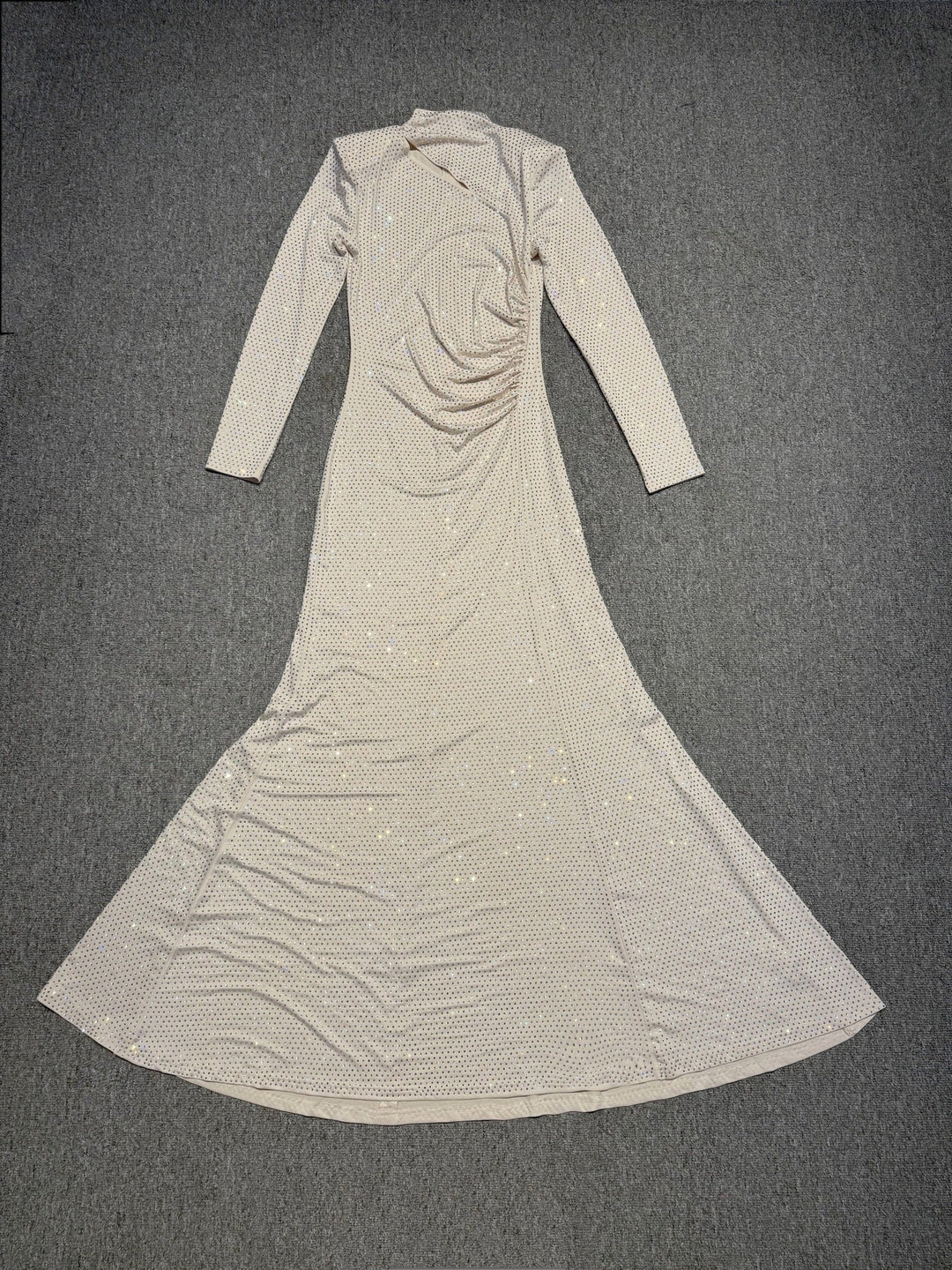 Maxi dress with sparkling sequins and slit design - JESS
