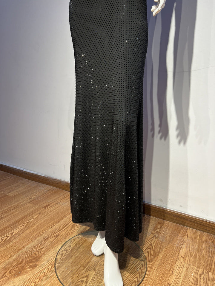 Maxi dress with sparkling sequins and slit design - JESS