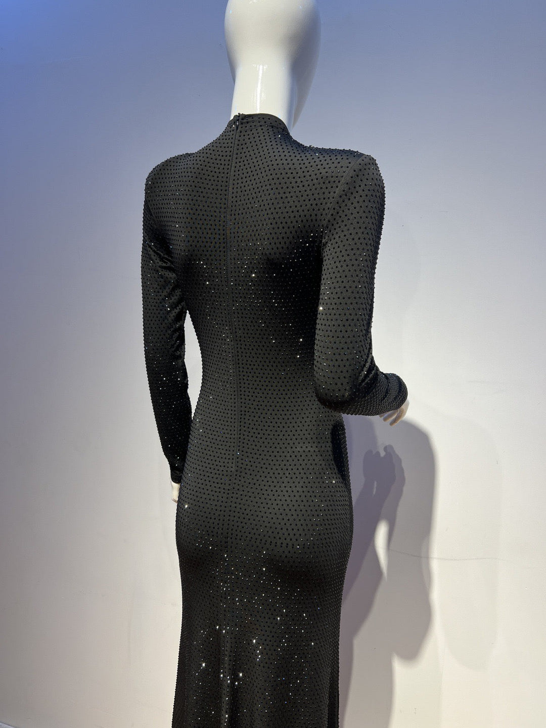 Maxi dress with sparkling sequins and slit design - JESS