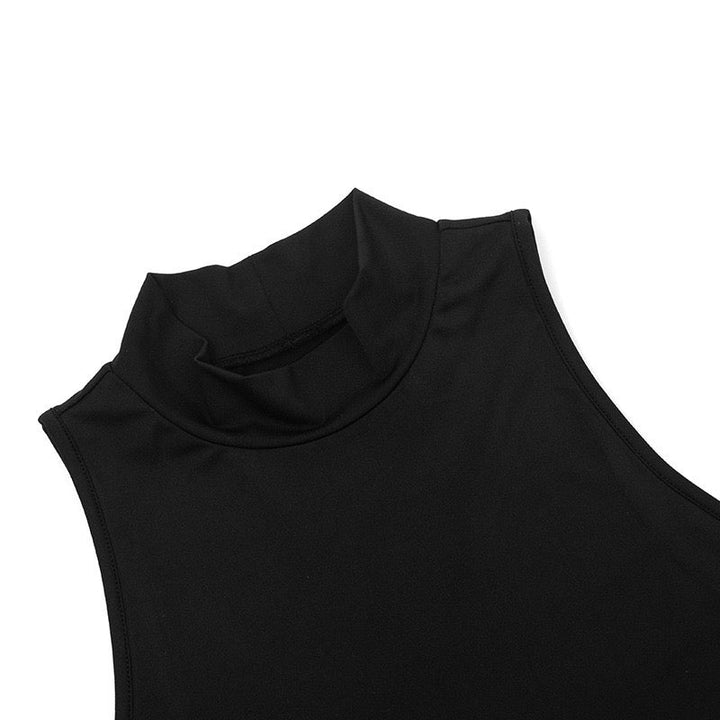 Pleated turtleneck mini dress - PENNY