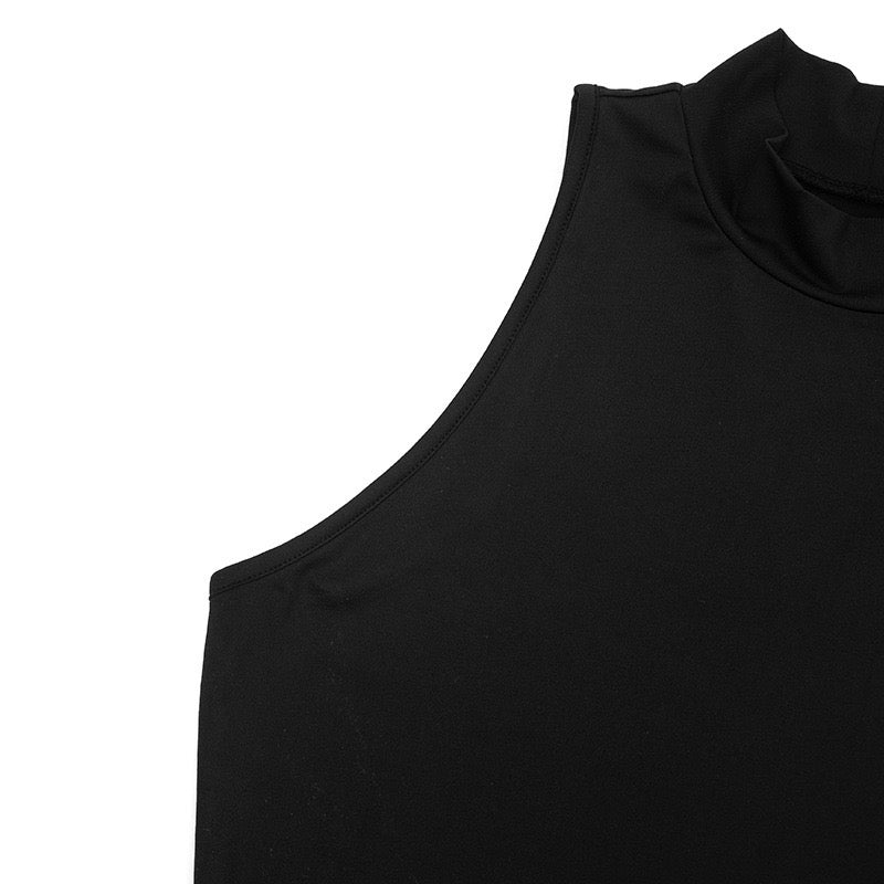 Pleated turtleneck mini dress - PENNY