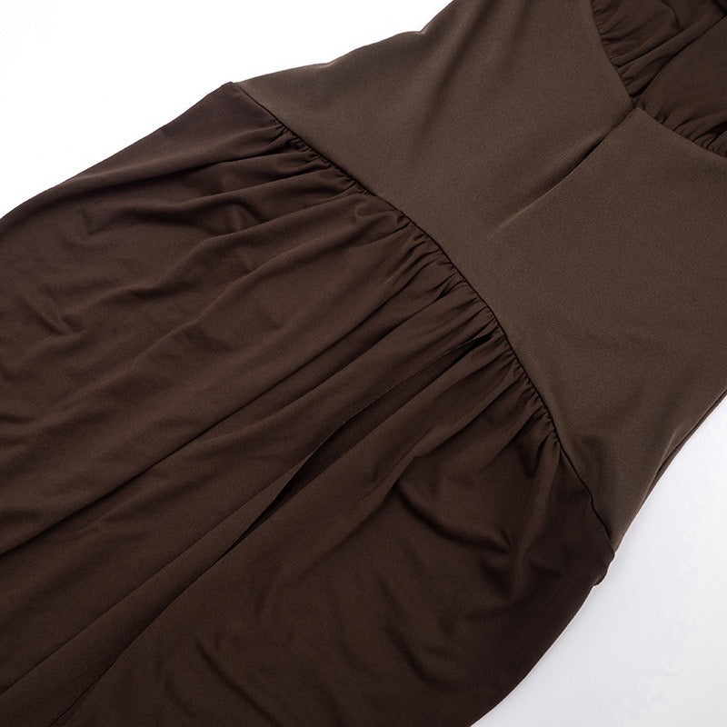 Open back tie maxi dress - YALINA