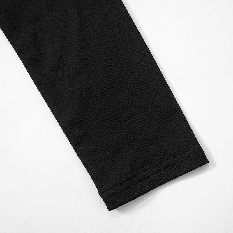 Maxi dress with satin trim in a slit design and V-neckline - TOMA