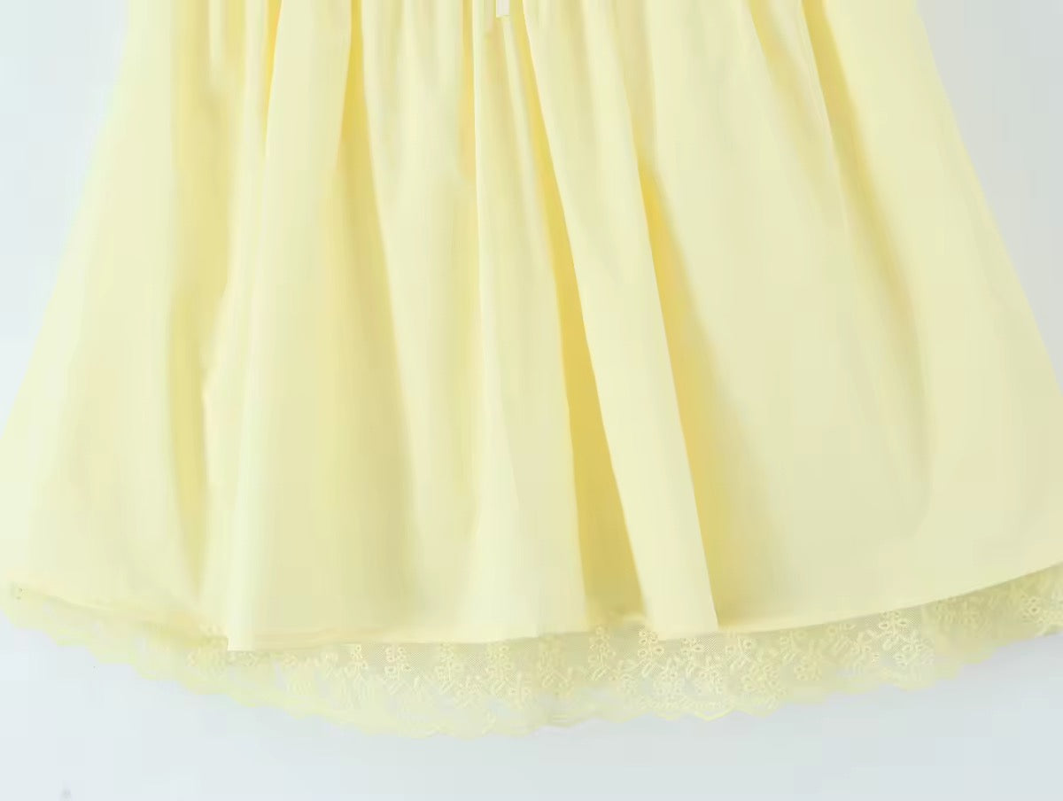 שמלת מיני בגזרת A קשירה בגב להצמדה במותן סטייל כפרי - Reya