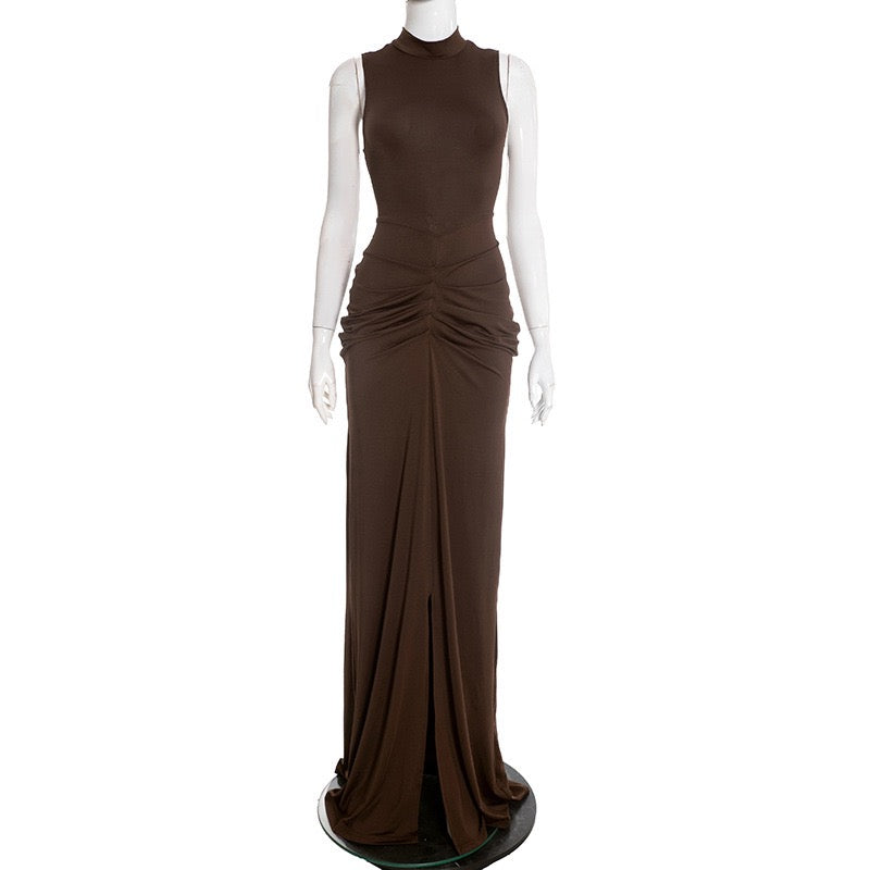 Maxi Dress with Ruching - DAR