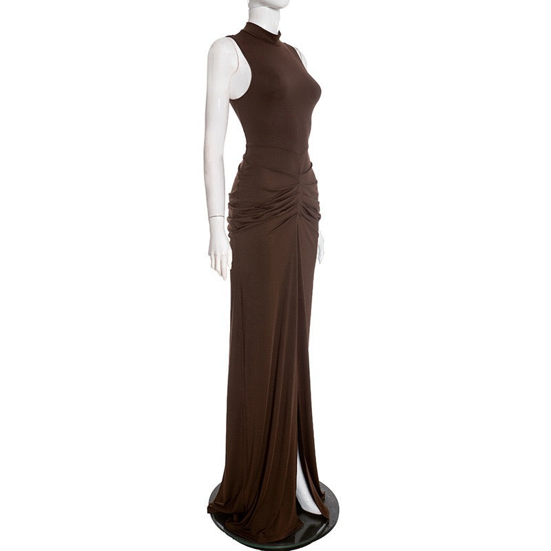 Maxi Dress with Ruching - DAR