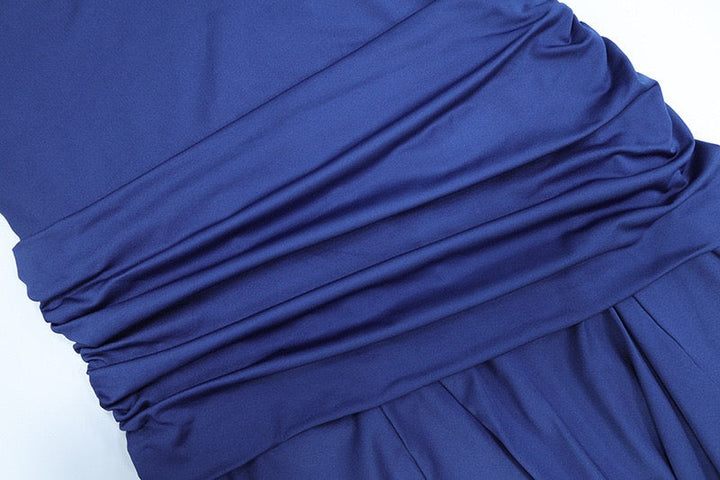 Laor elegant pleated maxi dress