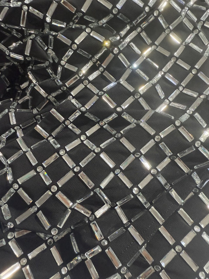 Mini dress with sparkling diamonds - Line