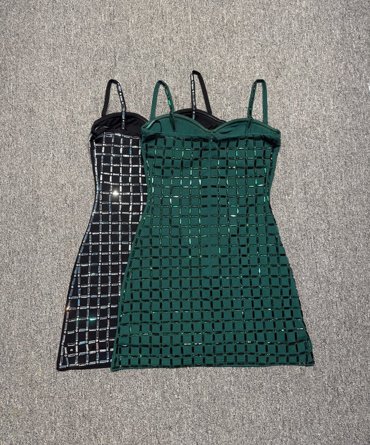 Mini dress with sparkling diamonds - Line