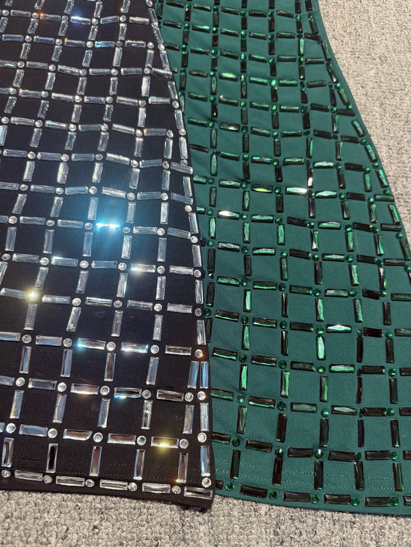 Mini dress with sparkling diamonds - Line