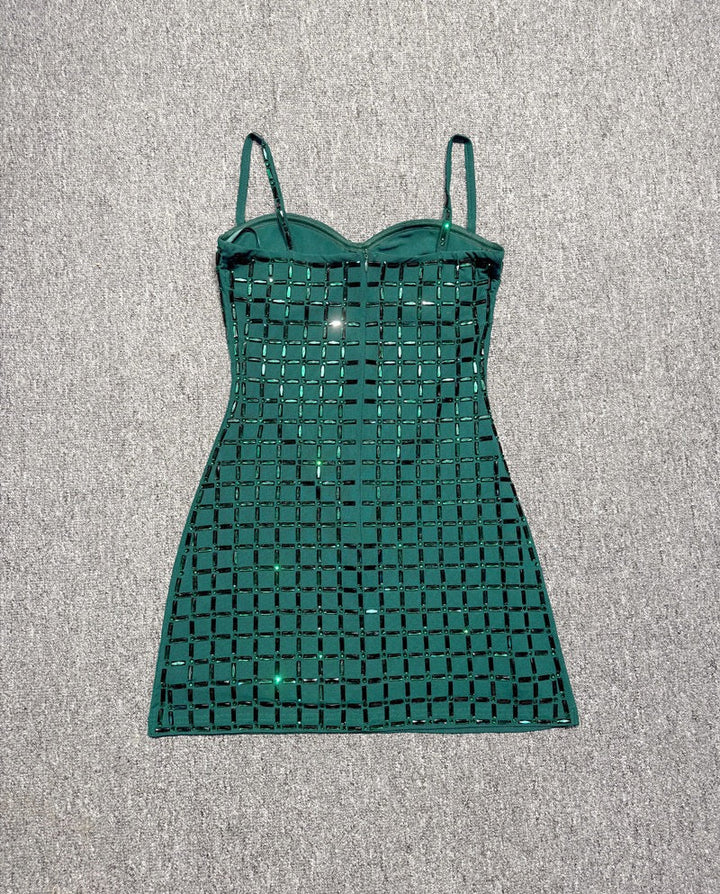 Mini dress with sparkling diamonds - Line