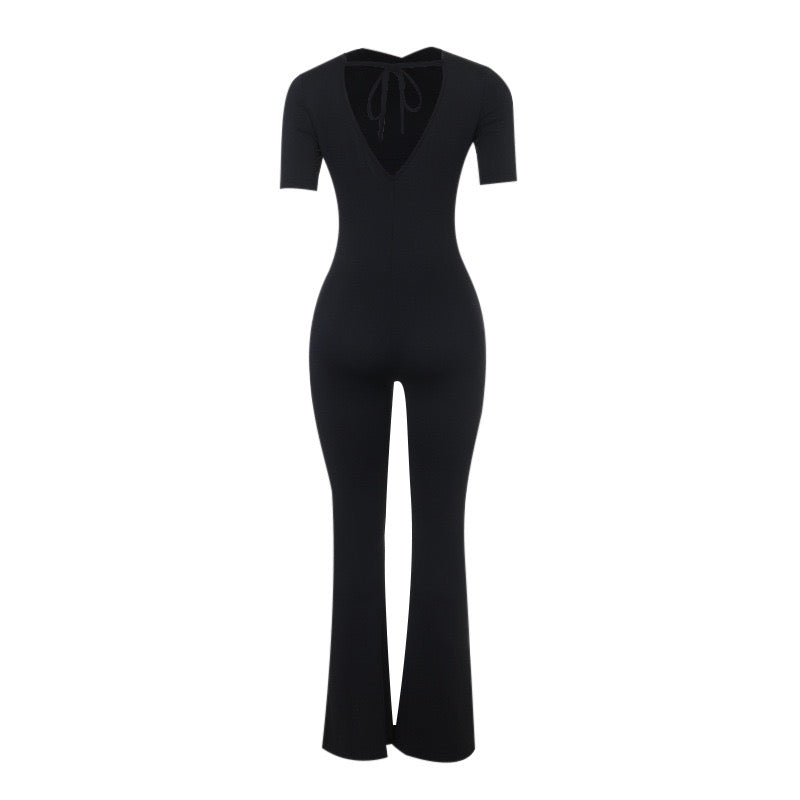 JANGO long jumpsuit in shaping fabric