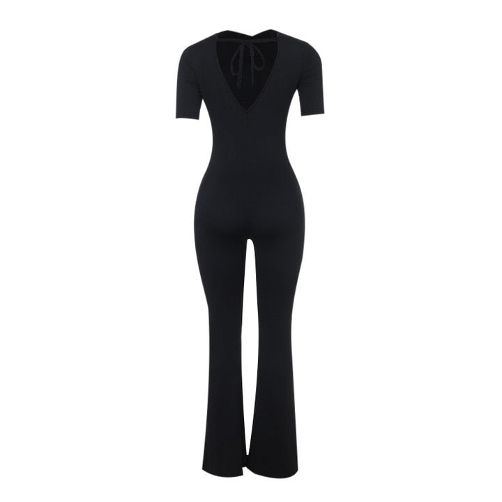 JANGO long jumpsuit in shaping fabric