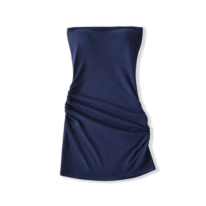Bailey strapless ruched fitted mini dress in shaping fabric