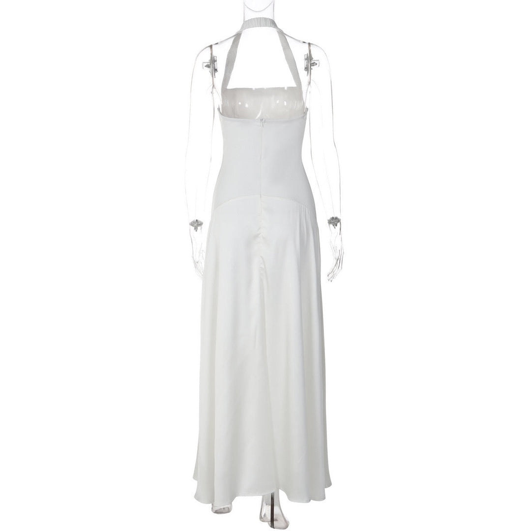 Haila satin maxi dress