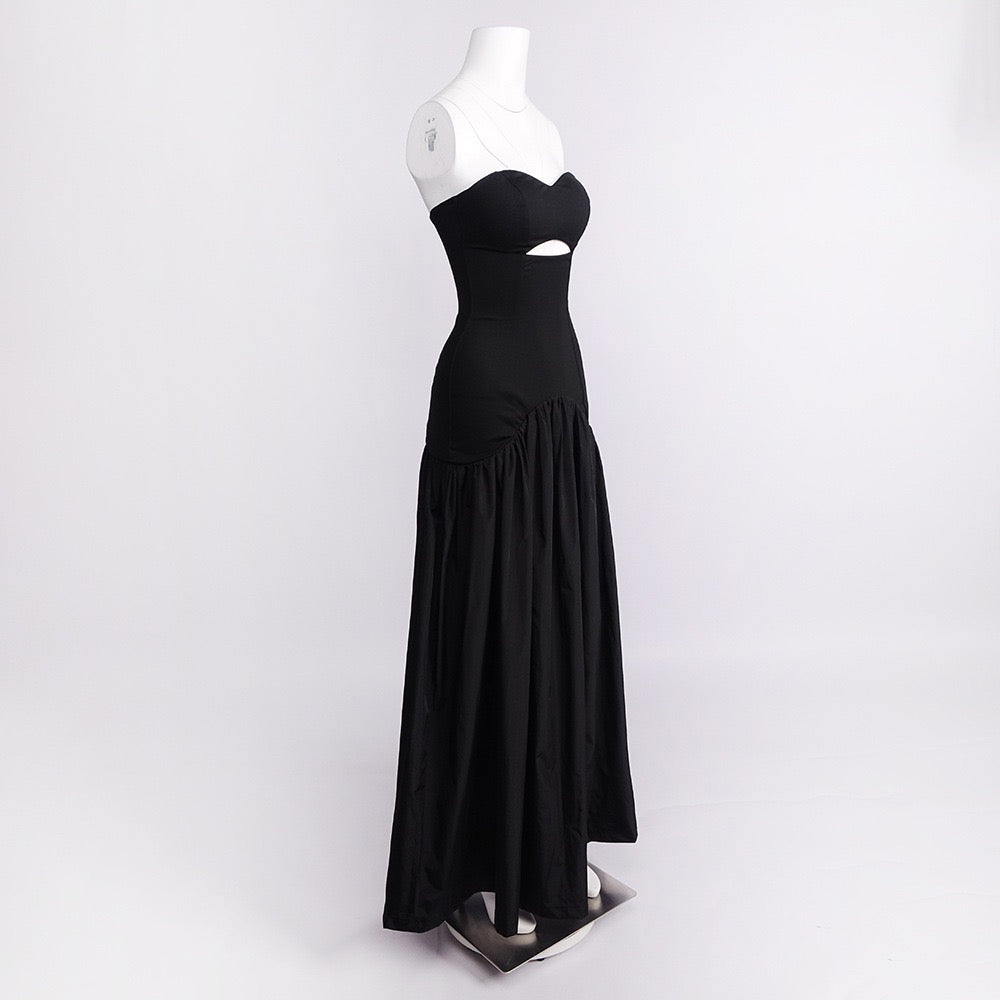 Zimra A-line maxi dress with a cutout design