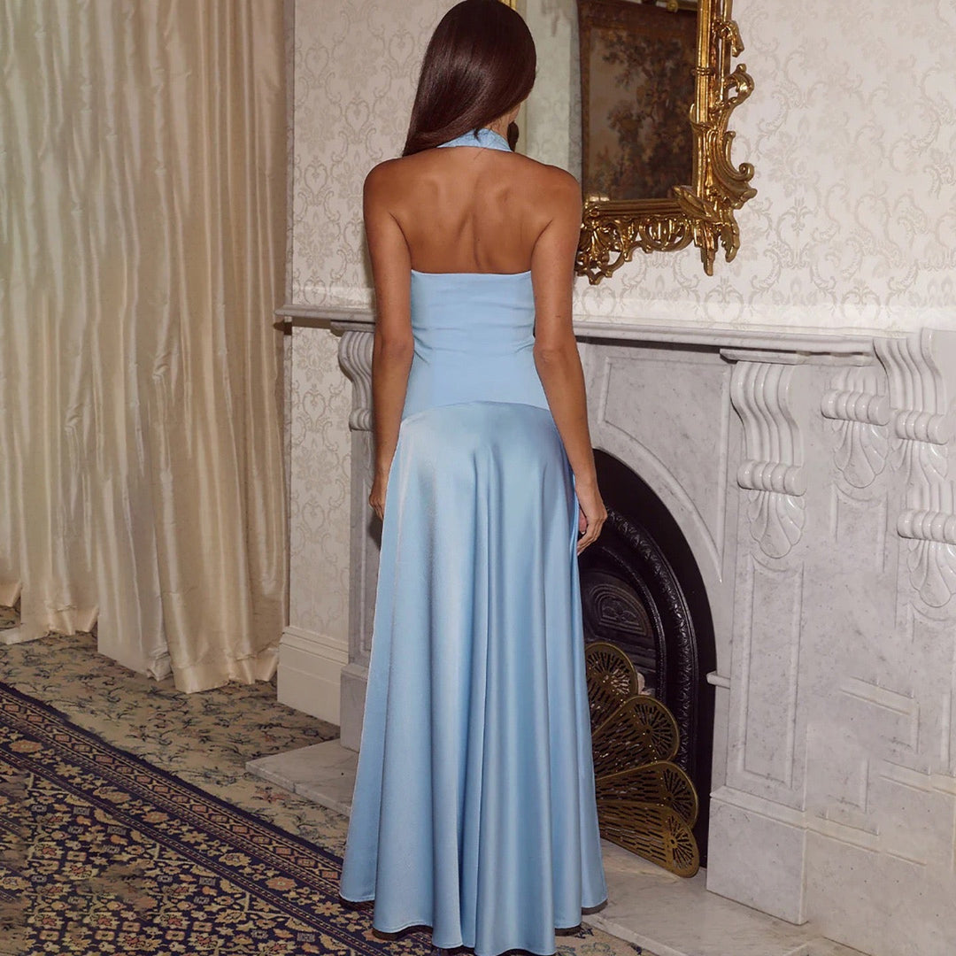 Haila satin maxi dress