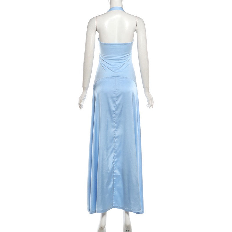 Haila satin maxi dress