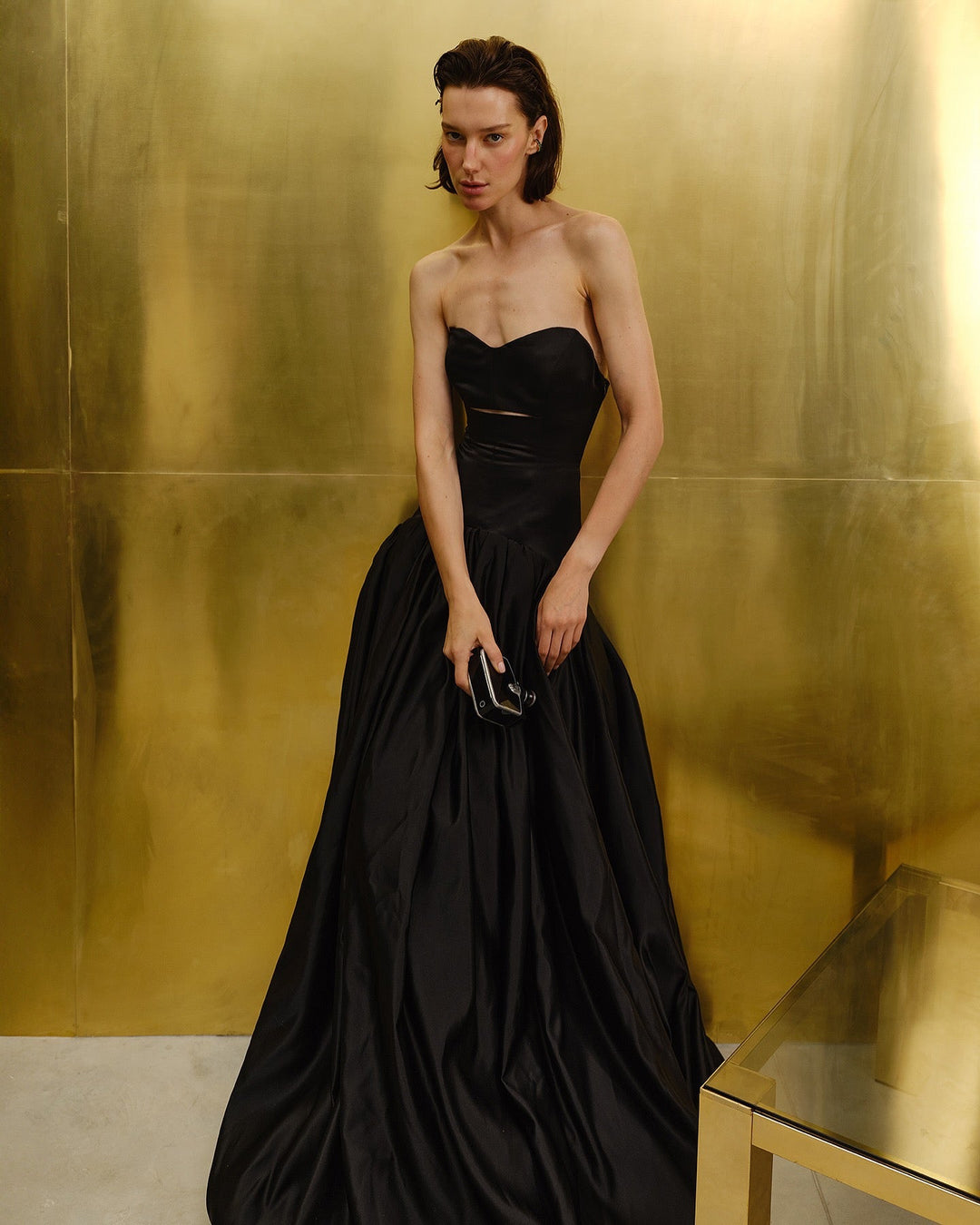 Zimra A-line maxi dress with a cutout design