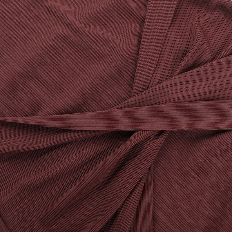 Maxi dress with cross pleats and slit design - Adalyan