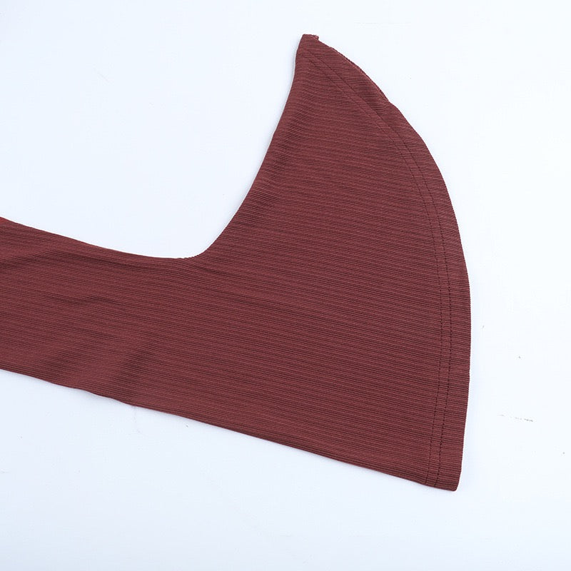 Maxi dress with cross pleats and slit design - Adalyan