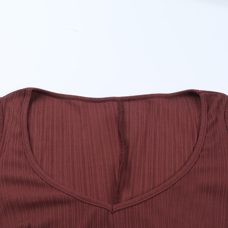 Maxi dress with cross pleats and slit design - Adalyan