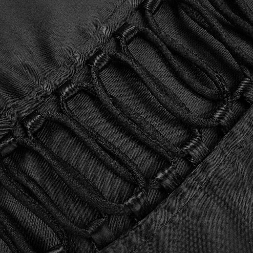 LINOR strapless ruffle mesh-design maxi dress with a corset