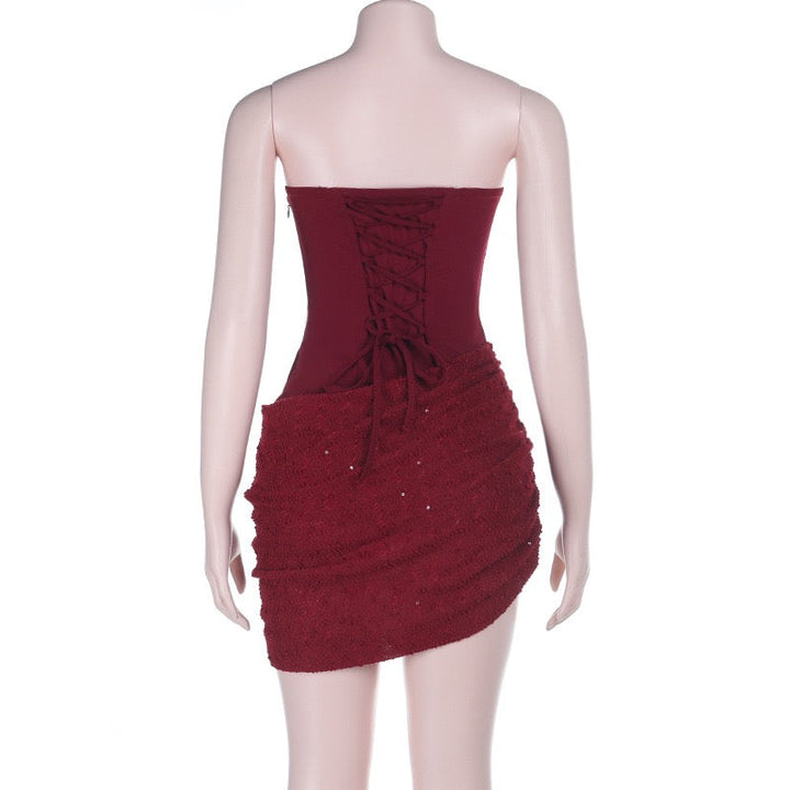 Sequined strapless mini dress - Pixi