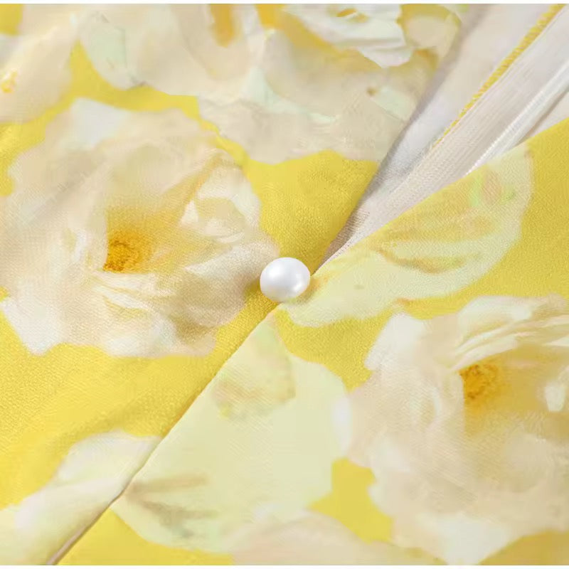 שמלת מיני פרחונית מלמלה בעיצוב מדורג - MIEL