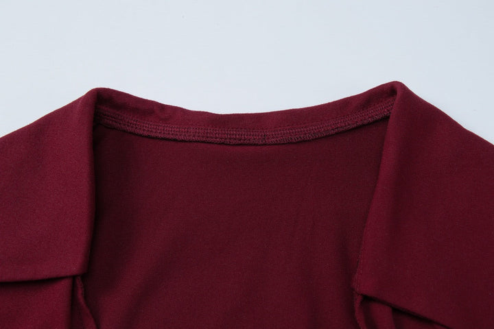 Maxi dress with ruched design and polo neck - VIOLET