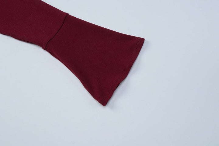 Maxi dress with ruched design and polo neck - VIOLET