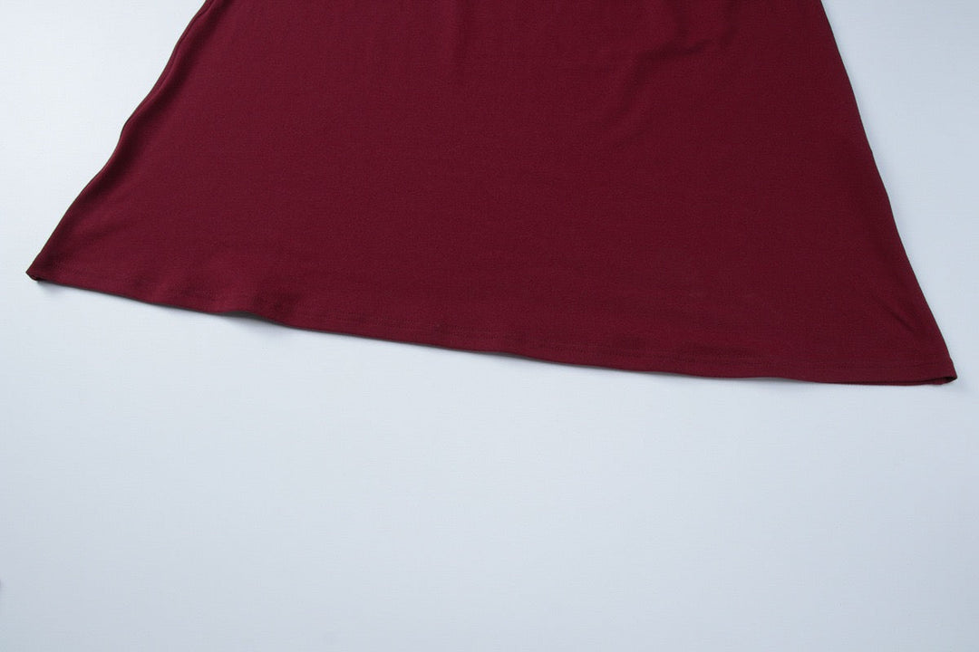 Maxi dress with ruched design and polo neck - VIOLET