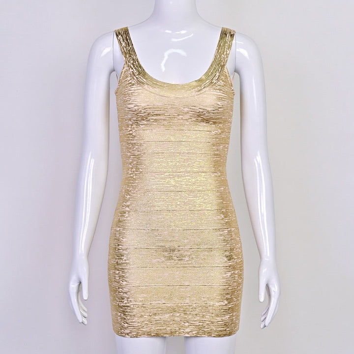 Briella mini dress in shiny shaping fabric