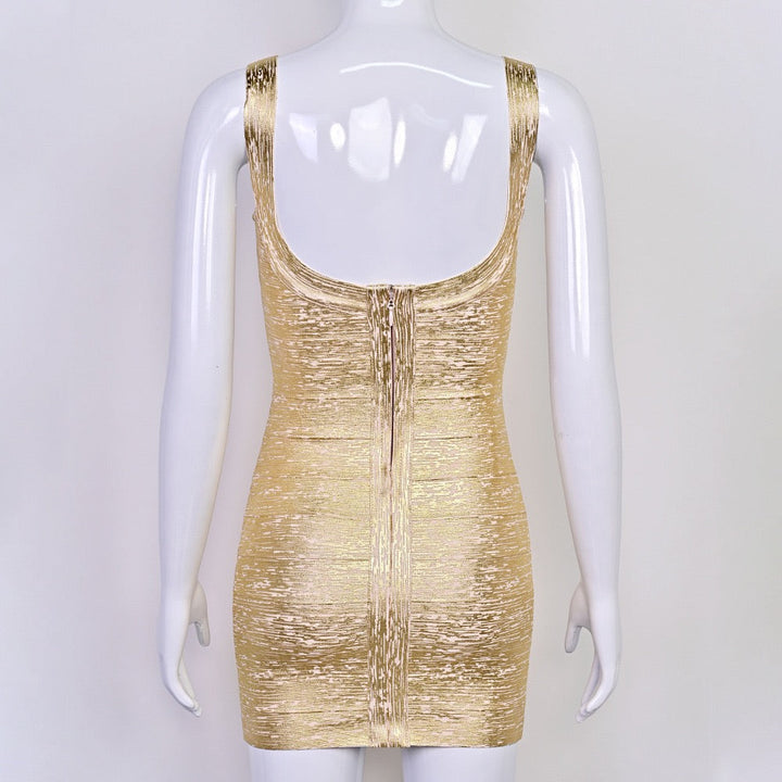 Briella mini dress in shiny shaping fabric