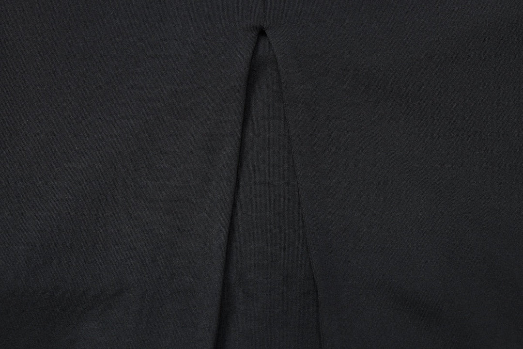 Maxi dress with collar and slit design - LIANA