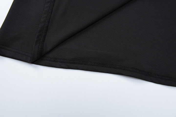 Maxi dress with collar and slit design - LIANA