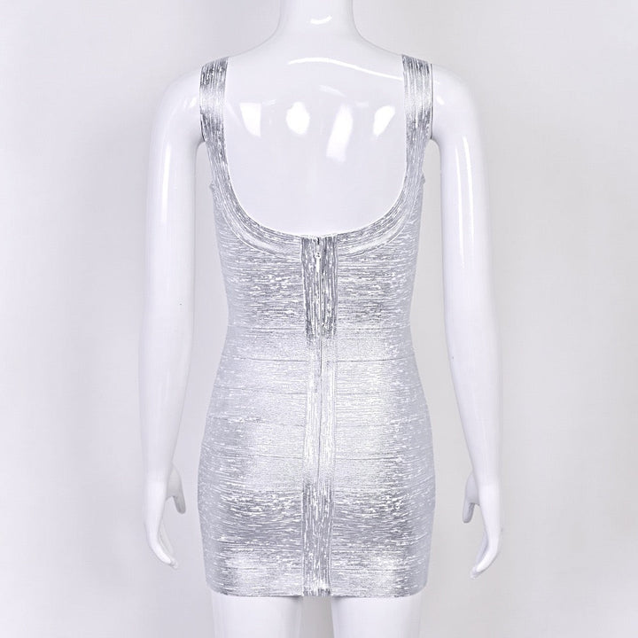 Briella mini dress in shiny shaping fabric