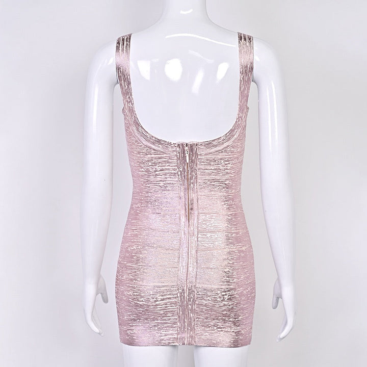 Briella mini dress in shiny shaping fabric
