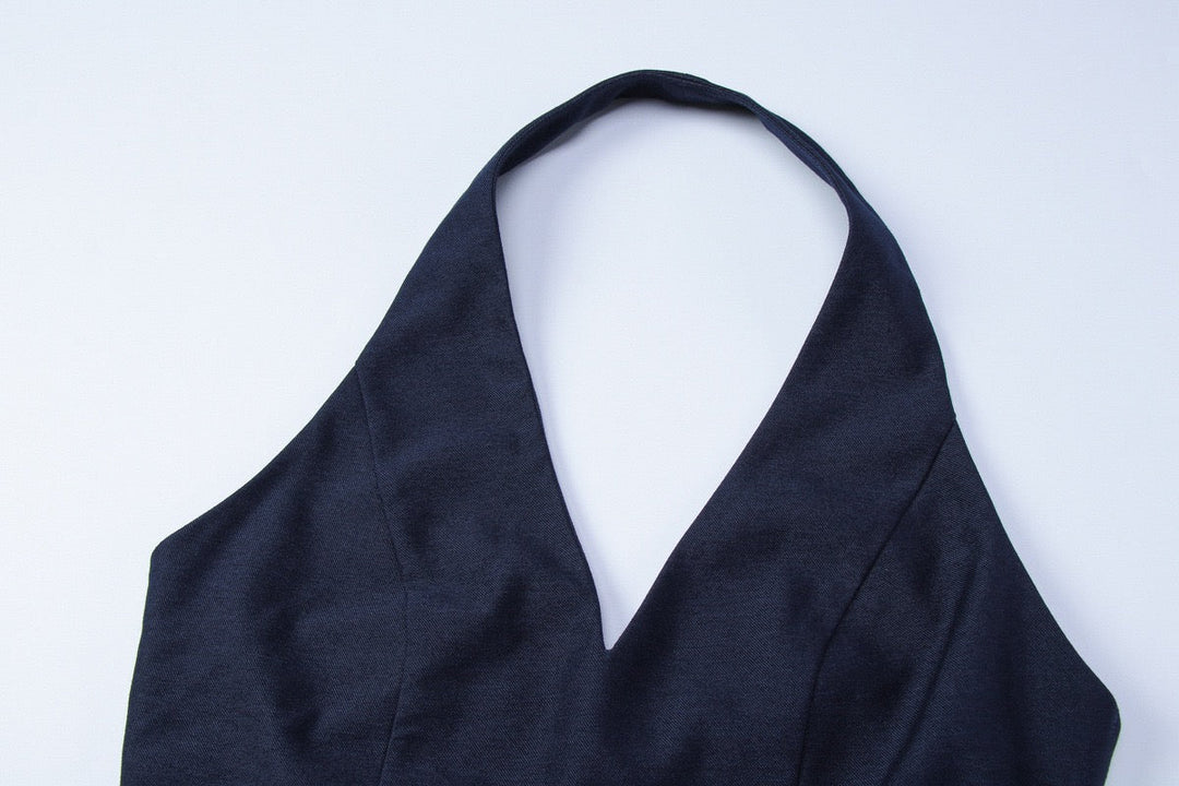 Tight maxi dress with open back - Leah