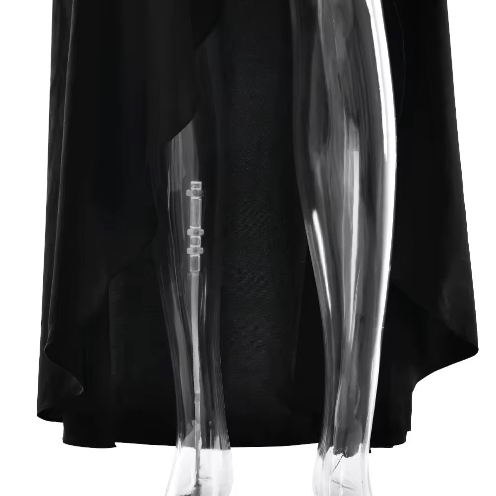 שמלת מקסי סאטן מלמלה קשירות בגב - פביולה