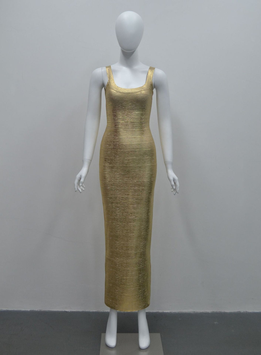 Briella maxi dress in shiny shaping fabric
