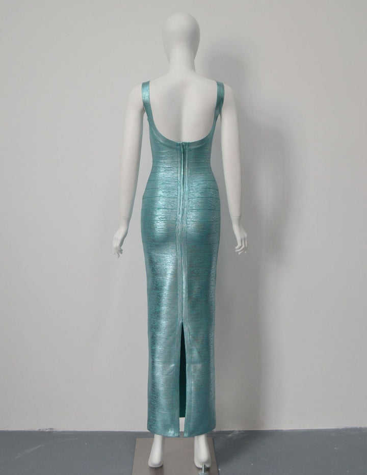 Briella maxi dress in shiny shaping fabric