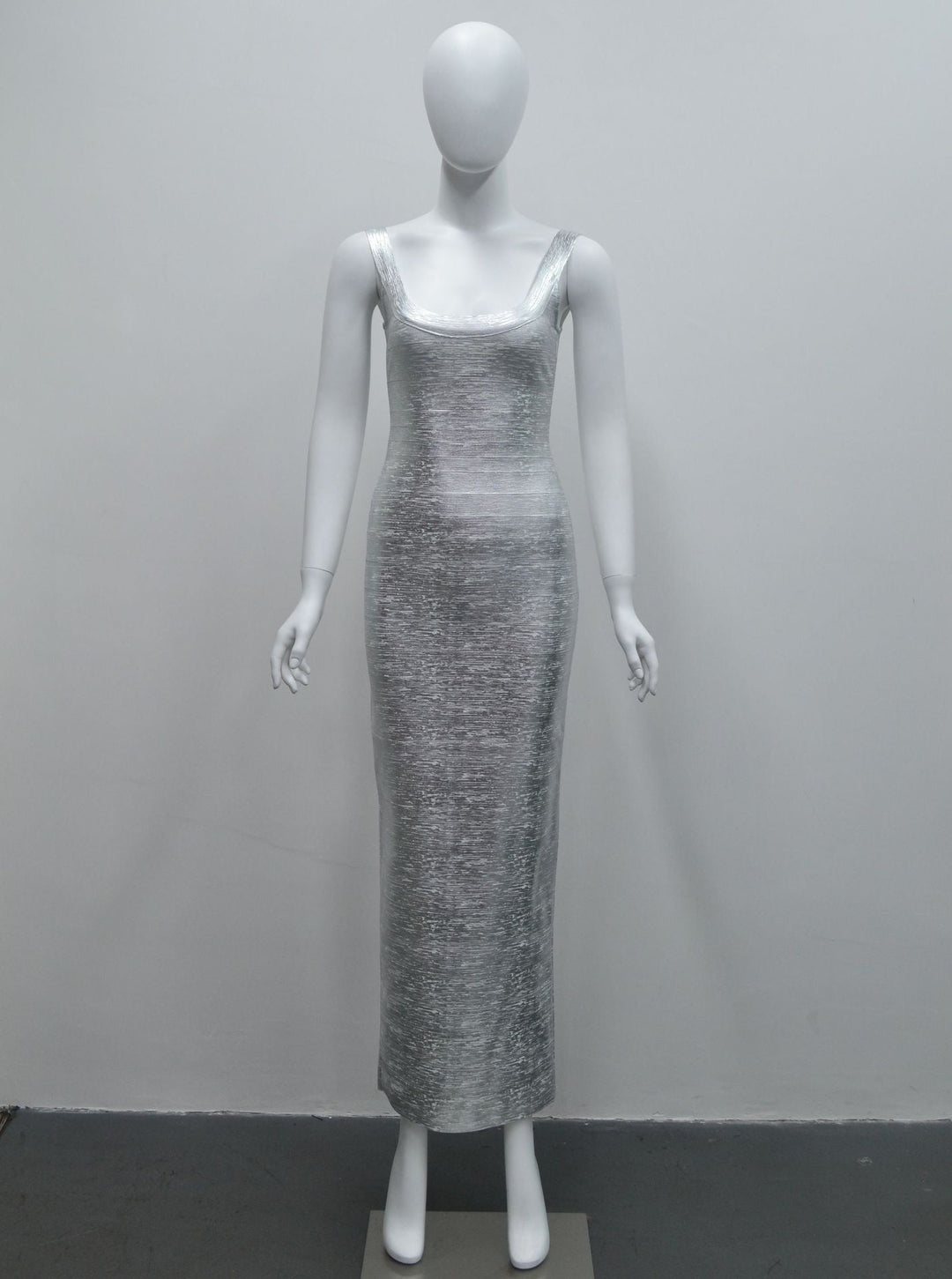 Briella maxi dress in shiny shaping fabric