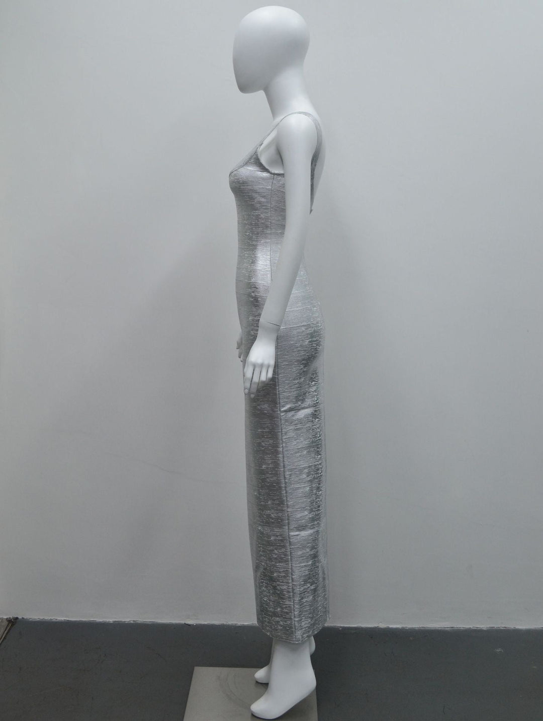 Briella maxi dress in shiny shaping fabric