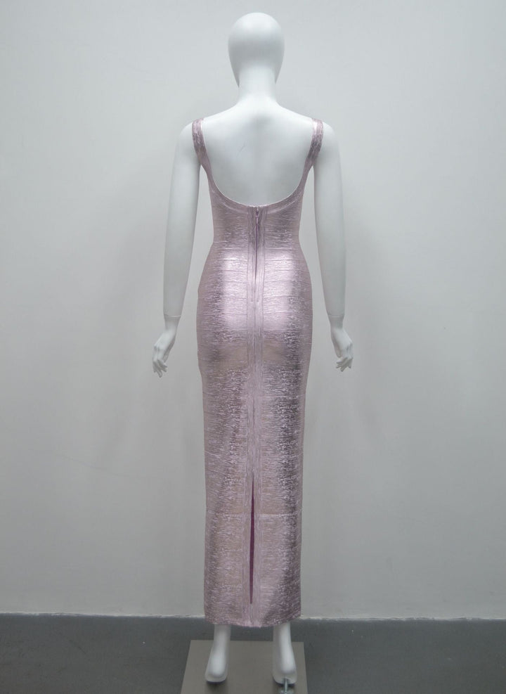 Briella maxi dress in shiny shaping fabric
