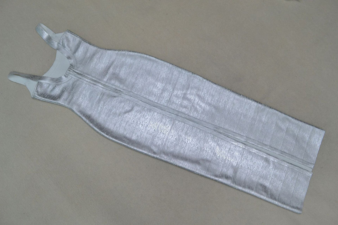 Briella maxi dress in shiny shaping fabric